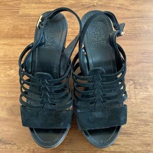 Vince Camuto black wedges